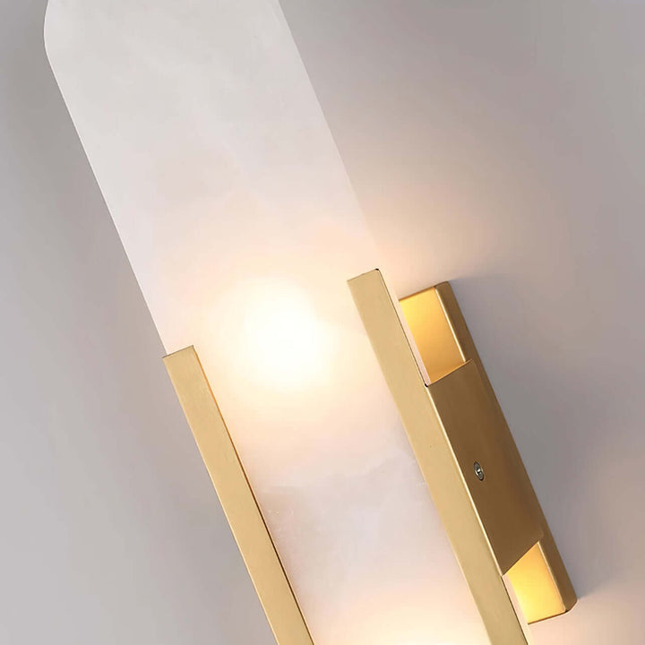 Alabast Væglampe, Aflang Design
