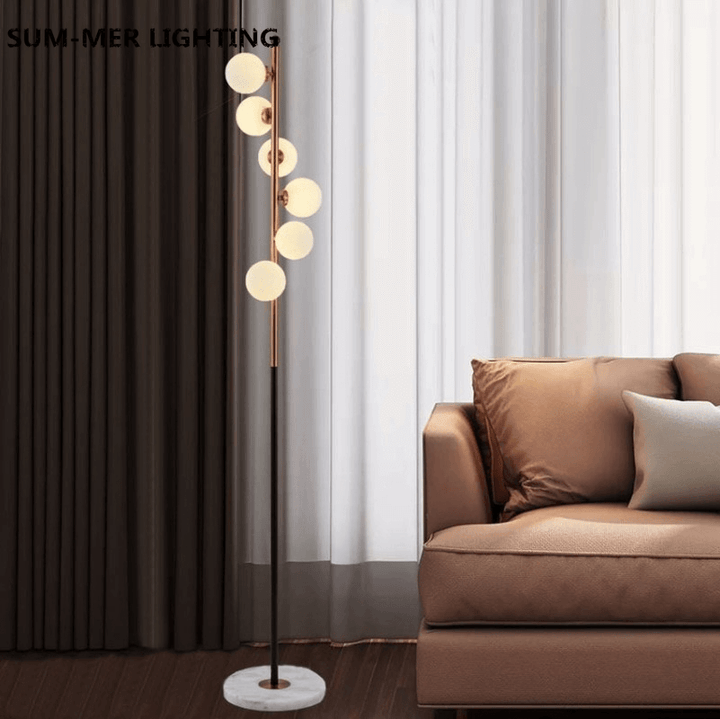 Elegant Nordisk Gulvlampe i Glas