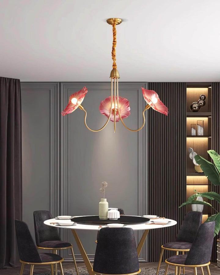 Elegant Blomsterlysekrone i Glas