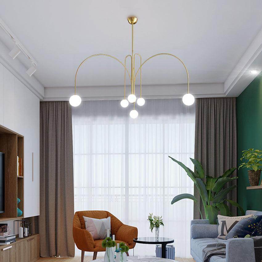 Elegant Pendel Lampe i Glas & Metal - 75/100cm
