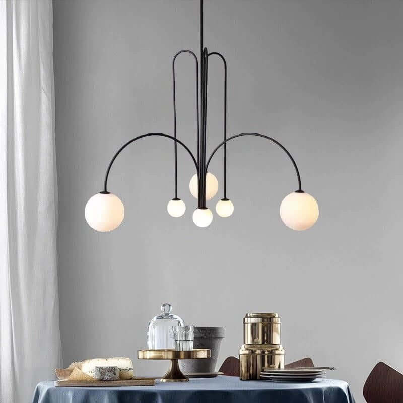Elegant Pendel Lampe i Glas & Metal - 75/100cm