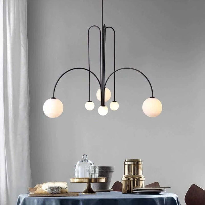 Elegant Pendel Lampe i Glas & Metal - 75/100cm