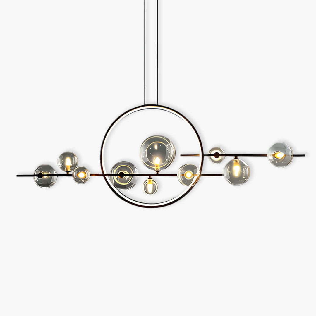 Elegant Lysekrone med Glaskugler | 100/140cm