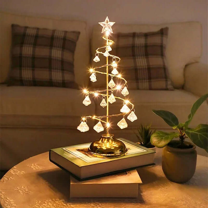 LED Krystal Juletræ 33cm - Batteridrevet