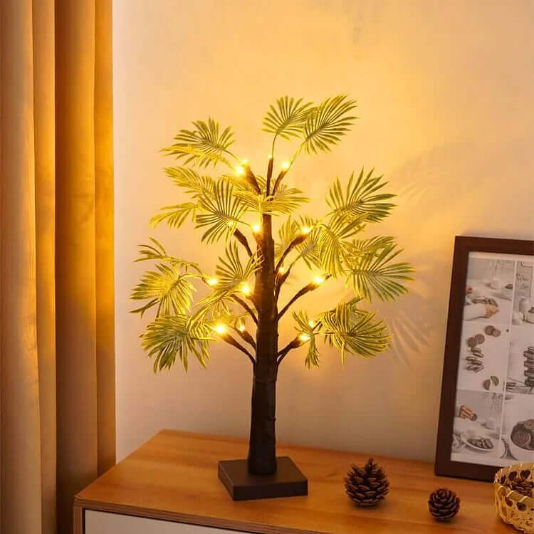 LED Julepalmelys - Batteridrevet & Varm Hvid