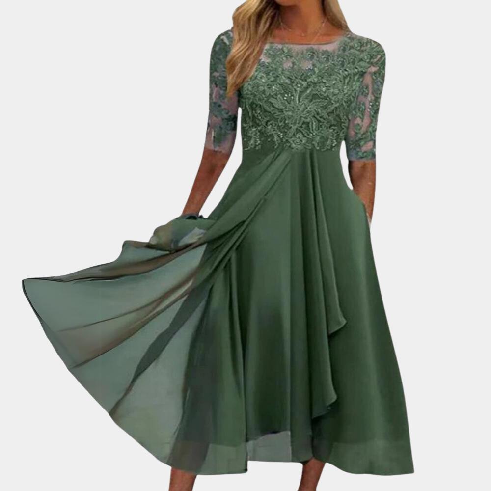 Elegant Felicia sommerkjole i lyserød til kvinder, let og stilfuld med sofistikeret design, ideel til både formelle og afslappede lejligheder.