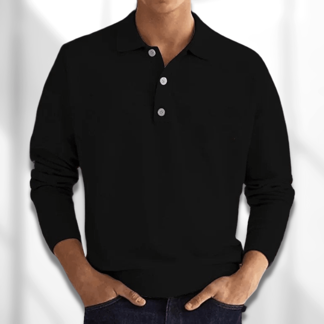 Grå poloshirt til mænd, luksuriøst blødt stof med moderne snit. Perfekt til både hverdag og formelle anledninger.