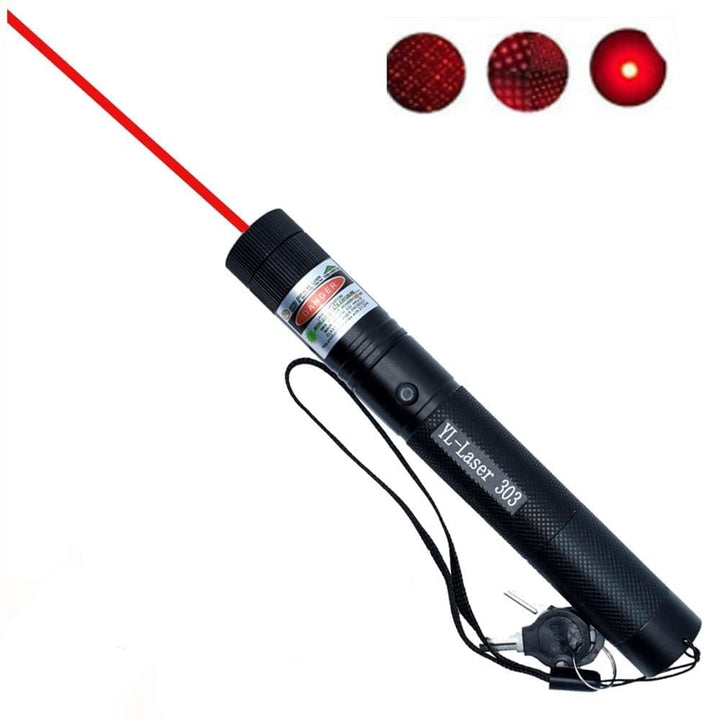 "Grøn og rød laserpointer med høj synlighed, ergonomisk design, præcision og lang rækkevidde til professionelle opgaver."