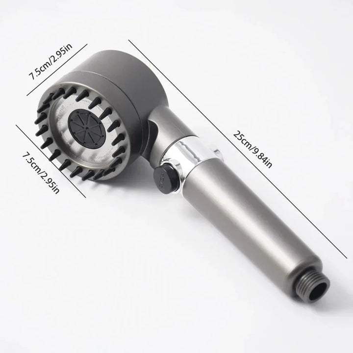 Håndholdt højtryksbruser med justerbart flow, ergonomisk design og kraftig stråle til dyb rengøring og let installation.