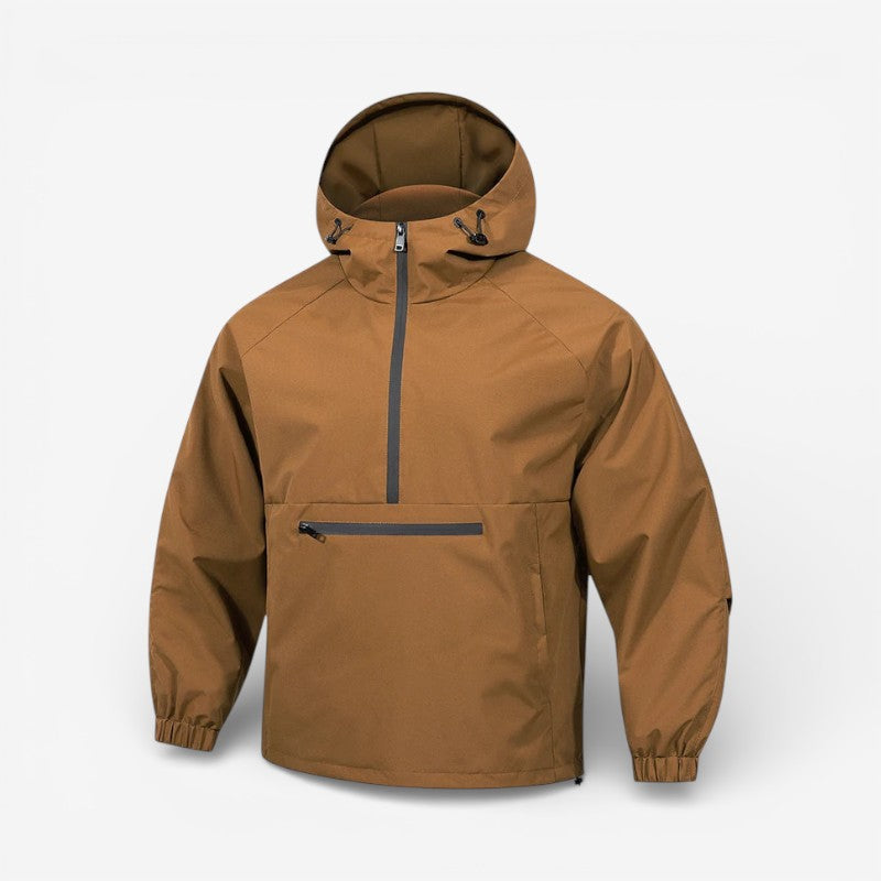 Afslappet herre langærmet hættetrøje jakke; ideel som casual jakke og streetwear.