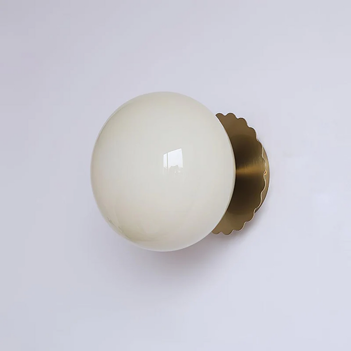 Elegant Væglampe i Glas og Metal - 20cm