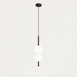 1 lampehoved - 2 kugler - Sort - 3.9" X 22" / 10cm x 57cm
