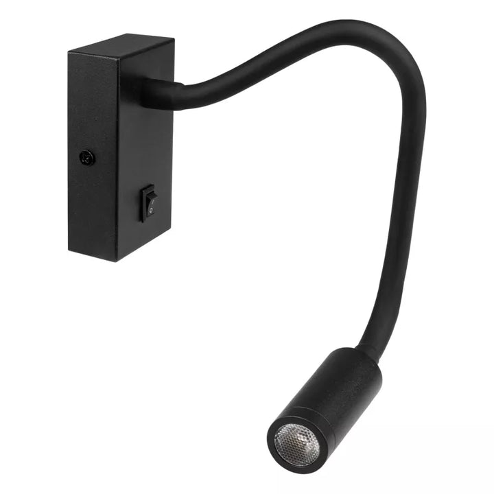 LED Flex Væglampe Sort | Justerbar Retning