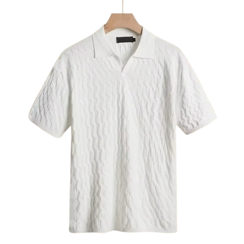 Klassisk mænds polo t-shirt med korte ærmer, perfekt til hverdag og fritid. Komfortabel, alsidig sommer stil.