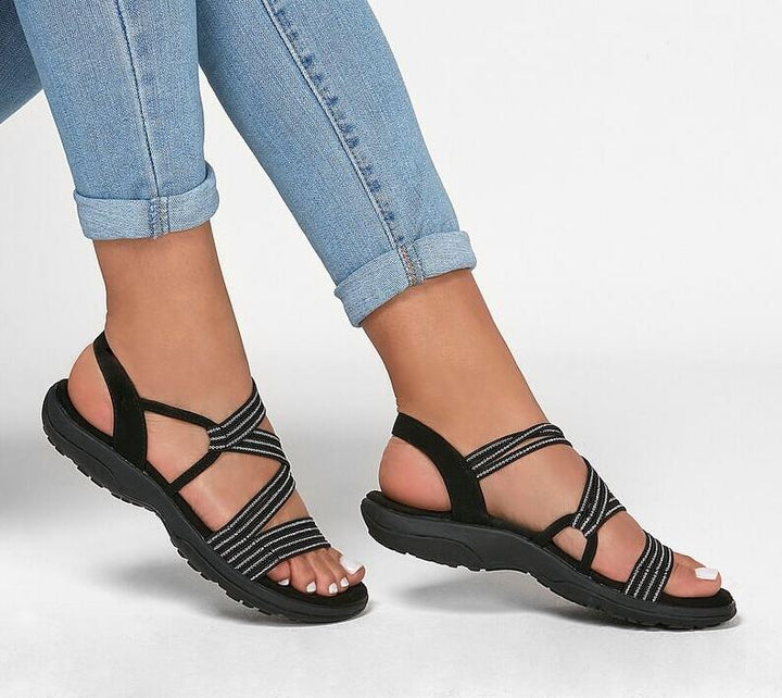 "Komfortable dame sandaler med letvægtsdesign, elastisk rem og skridsikker sål. Perfekt til sommerkomfort og stil."