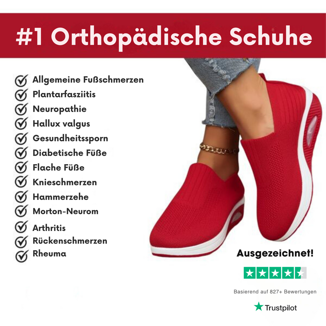 Komfortable slip-on sneakers til kvinder, støttende og åndbare i flere farver, ergonomisk design og skridsikker sål.