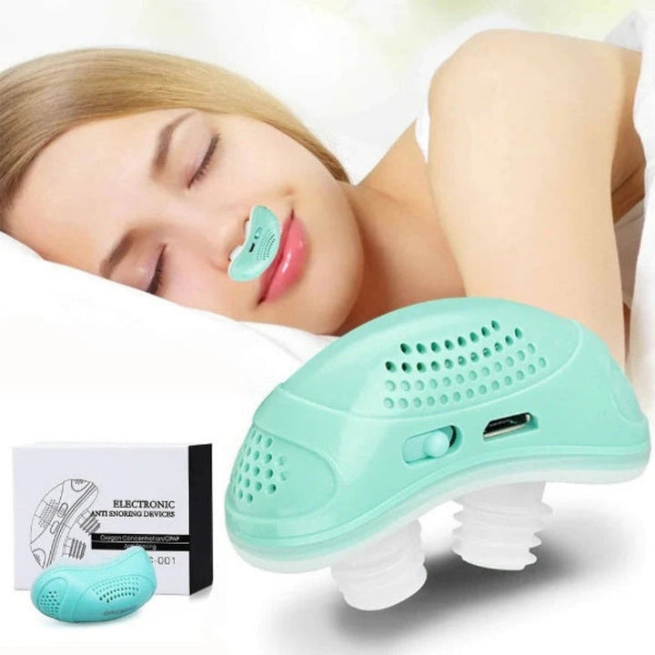 "Kompakt mikro CPAP-enhed, BreatheEasy, letvægts og diskret, ideel til forbedret søvn og problemfri vejrtrækning."