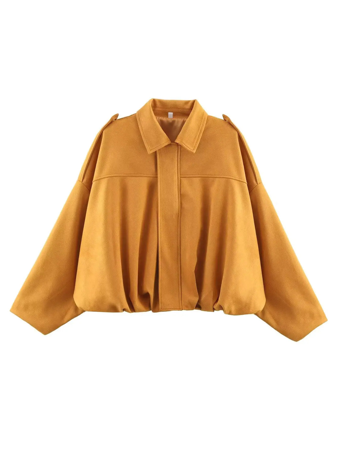 Kort unisex streetwear jakke med lynlås, trendy design til urban stil.