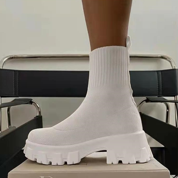 Komfortable ankelstøvler med bred blokhæl til kvinder, støttende og elegante damesko.