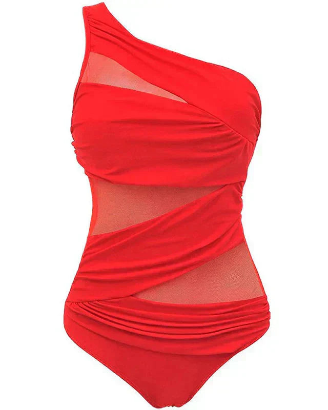 Perfekt sommer badedragt til kvinder, asymmetrisk design med push-up & shaping funktion.