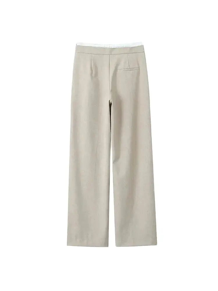 Elegante kvindebukser med brede ben, ideelle til modebevidst hverdag og afslappede lejligheder.