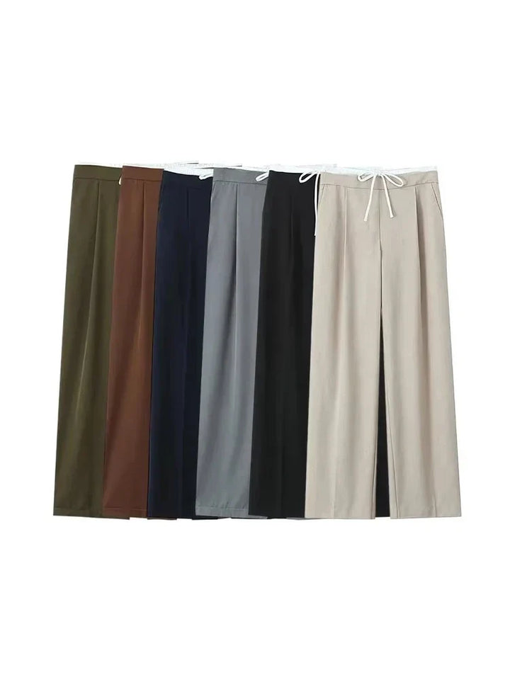 Moderne kvinders wide leg bukser. Designet til komfort, elegance og afslappet stil i hverdagen.