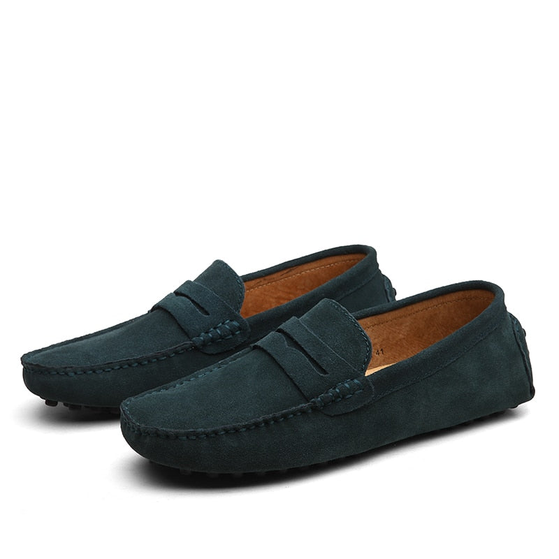 Glatte italienske herre loafers i kvalitetsmateriale for en sofistikeret casual stil.