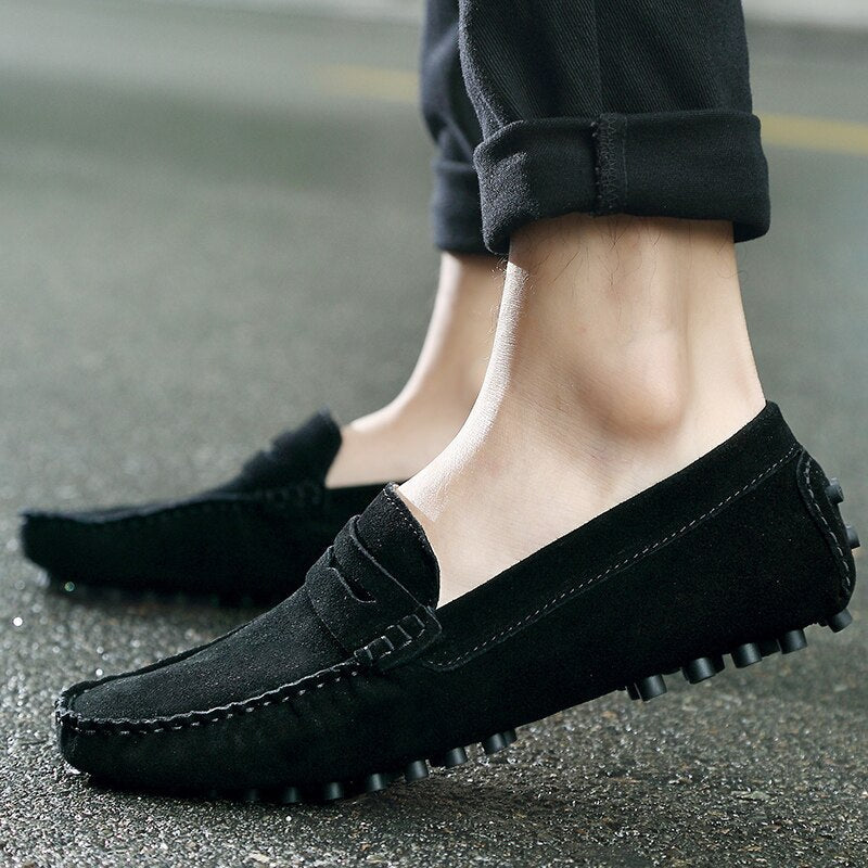 Elegante italienske herre loafers, perfekte til et smart casual look og modebevidst fodtøj.