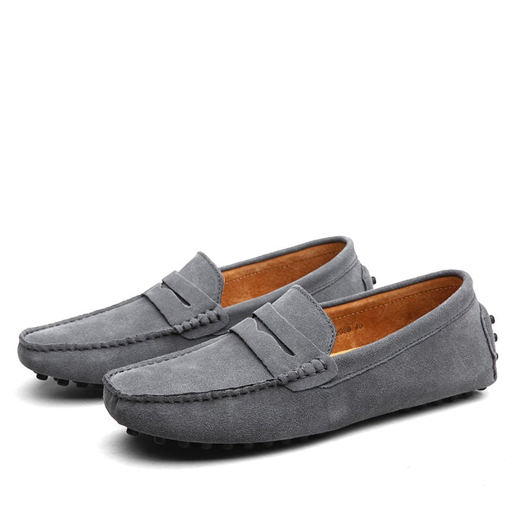 Brune italienske herre loafers, casual stil med et sofistikeret og elegant finish.