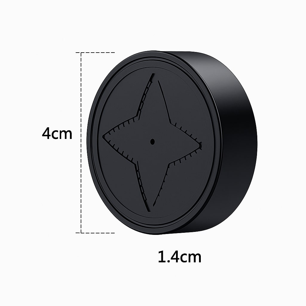 "Magnetisk bil GPS-tracker, kompakt design, diskret under bilen, sikrer realtidsovervågning og øget sikkerhed."