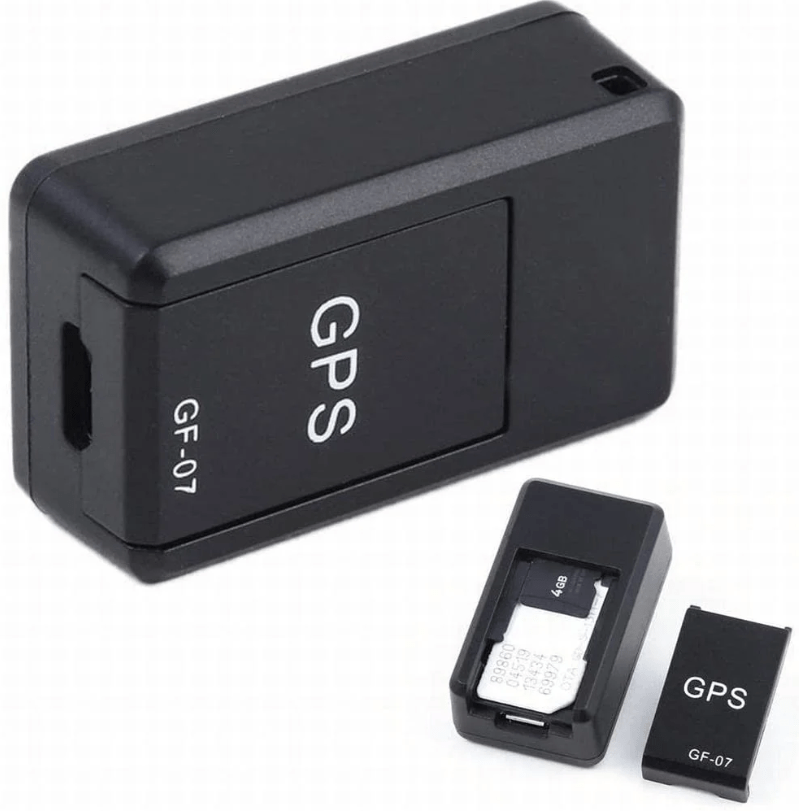 "Magnetisk mini GPS-tracker, kompakt og vandafvisende, sort design, trådløs tracking til bil og kæledyr, 400mAh batteri."