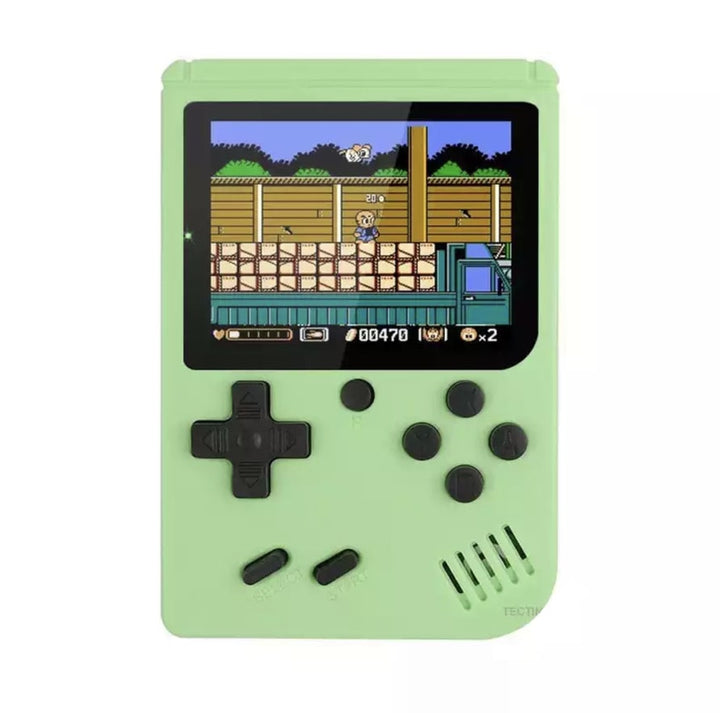Bærbar retro videospilkonsol, kompakt design, 400 indbyggede klassiske spil, 3-tommer farveskærm, bærbar