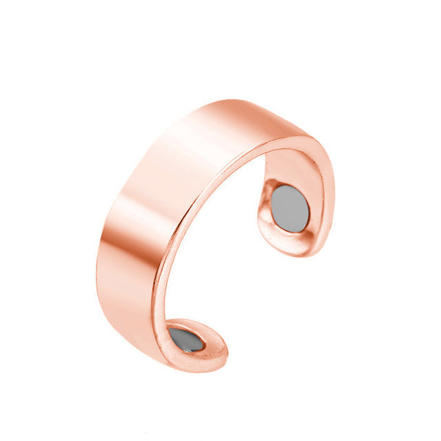 Snorkestop Magnetring i guld, akupressur mod snorken, elegant design til mænd og kvinder