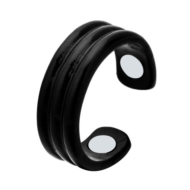 Snorkestop Magnetring i guld, akupressur mod snorken, elegant design til mænd og kvinder