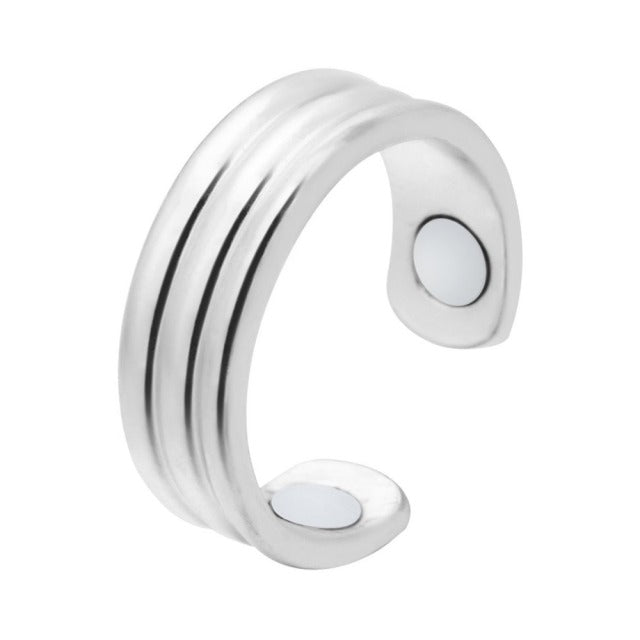 Snorkestop Magnetring i guld, akupressur mod snorken, elegant design til mænd og kvinder