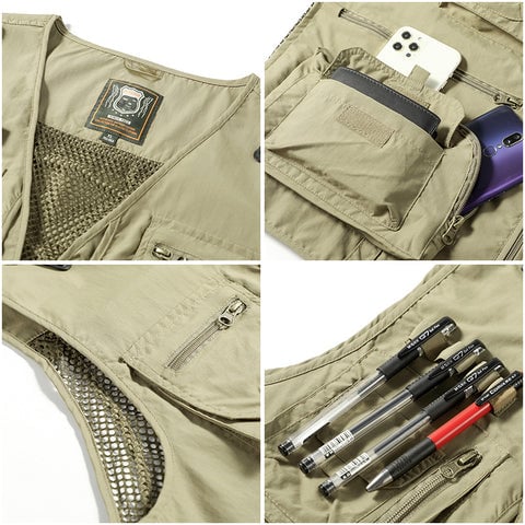 Oliver cargo vest i moderne design med multifunktionelle lommer, lynlåslukning, perfekt til udendørsaktiviteter.