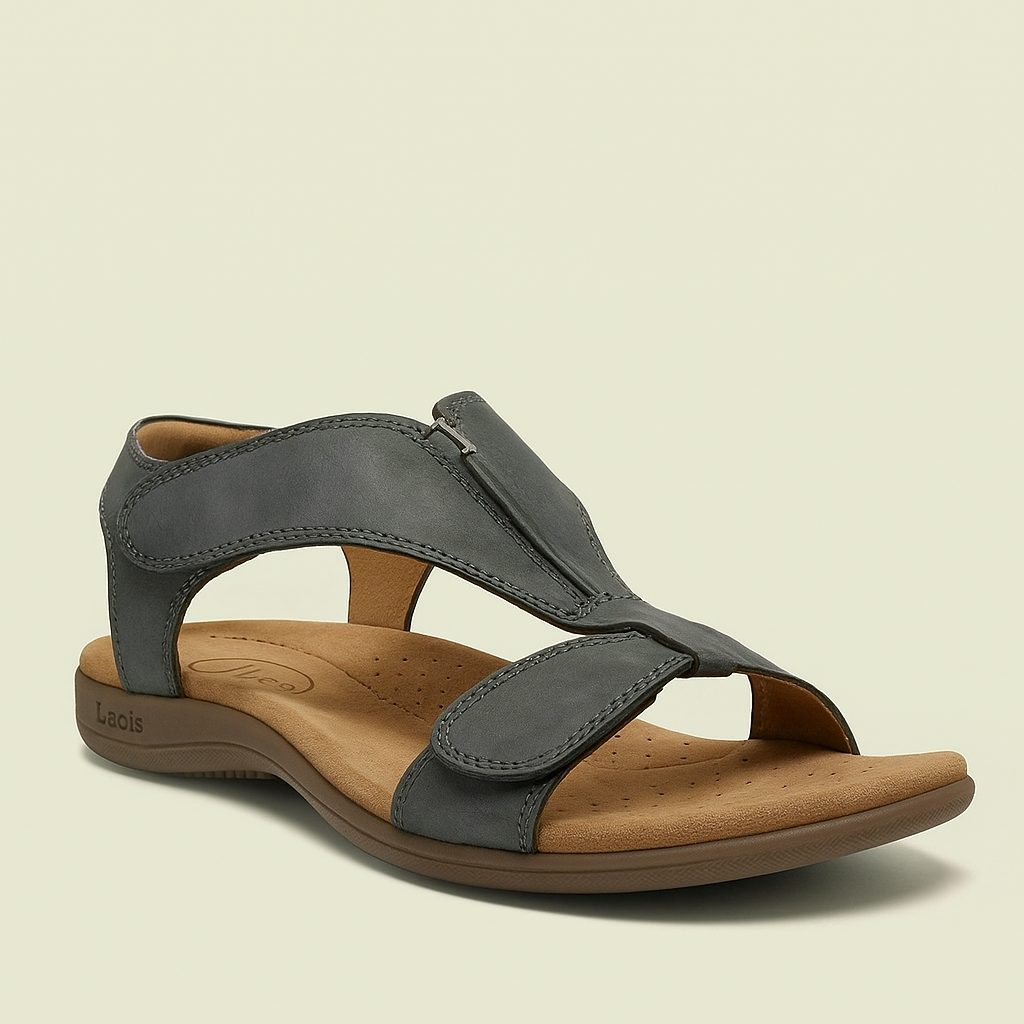 Stilfulde ortopædiske sandaler til kvinder med justerbar rem, komfort og fodstøtte til sommer.