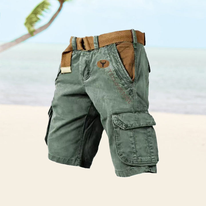 Robuste cargo shorts til mænd med praktiske lommer, perfekt til udendørs eventyr og sommerbrug.
