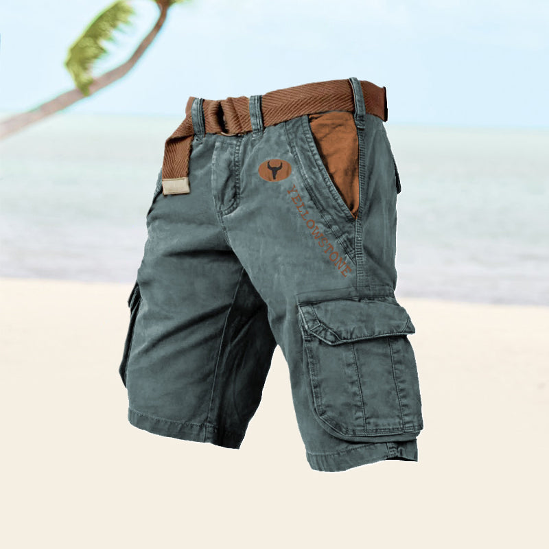 Robuste cargo shorts til mænd med praktiske lommer, perfekt til udendørs eventyr og sommerbrug.