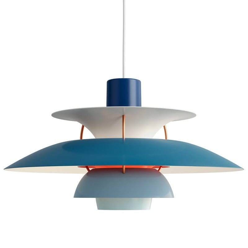 "PH5 Premium pendellampe i aluminium med monokrom design, ikonisk og tidløs for klassisk og moderne hjem, E27 pære."