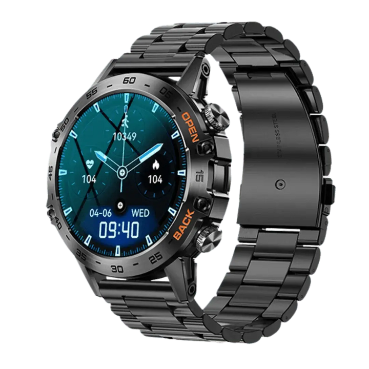 "Robust smartwatch med GPS, sundhedsovervågning, Bluetooth, IP67-vandtæt, metalhus, i forskellige farver"