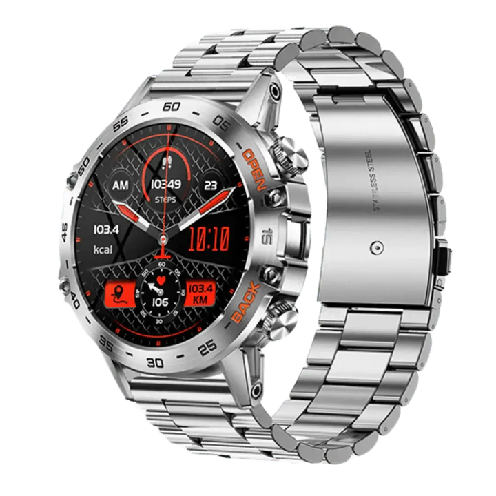 "Robust smartwatch med GPS, sundhedsovervågning, Bluetooth, IP67-vandtæt, metalhus, i forskellige farver"