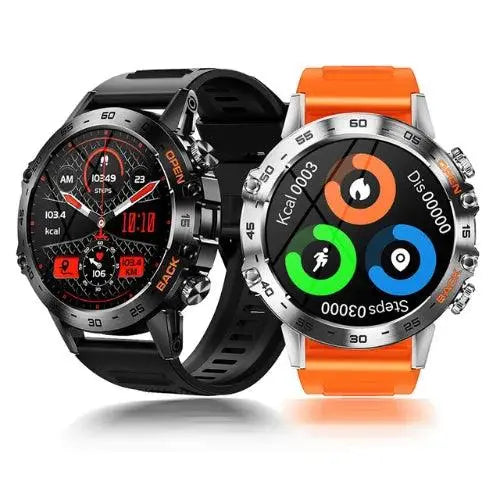 "Robust smartwatch med GPS, sundhedsovervågning, Bluetooth, IP67-vandtæt, metalhus, i forskellige farver"