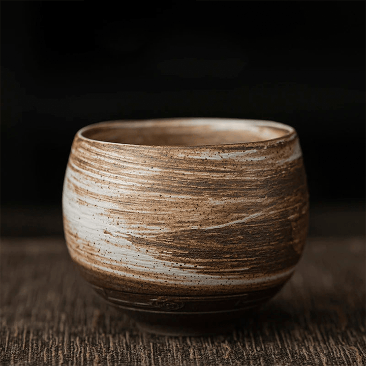 Rustikke espressokopper i keramik med unik glaseret finish.
