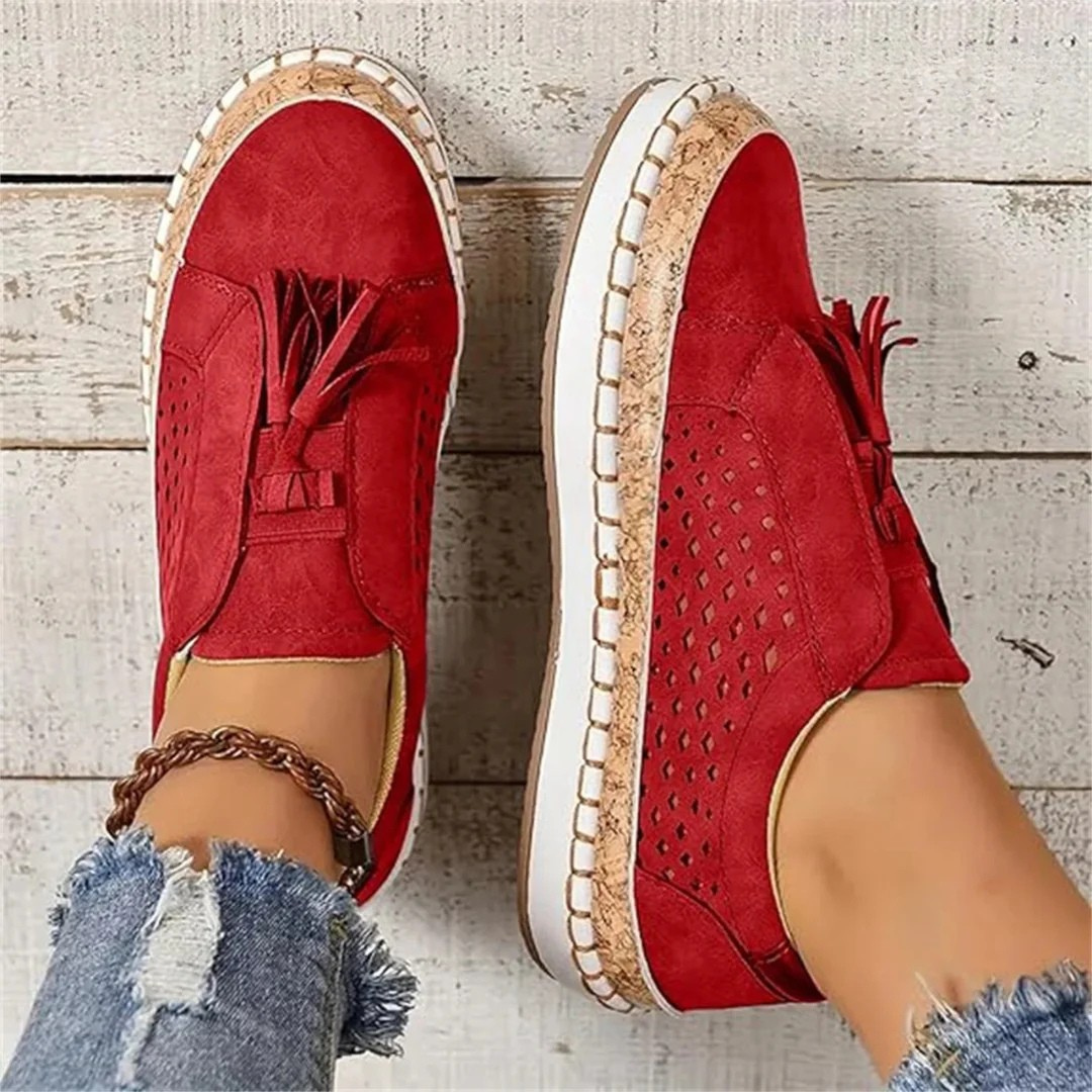 Dame sneakers i sort med komfortabel sål