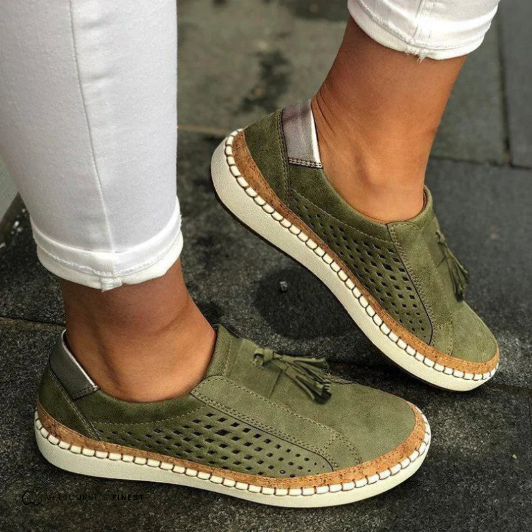 Dame sneakers i sort med komfortabel sål