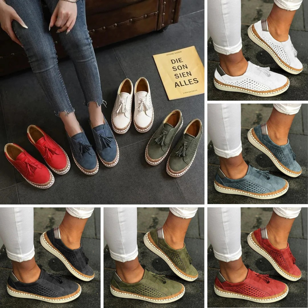 Dame sneakers i sort med komfortabel sål