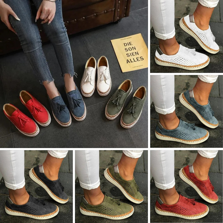 Dame sneakers i sort med komfortabel sål