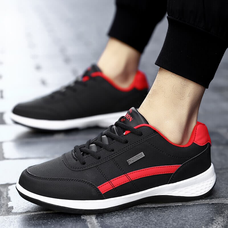 Sporty herresneakers med skridsikker sål, stødabsorbering og stilfuldt design til daglig brug og sport.
