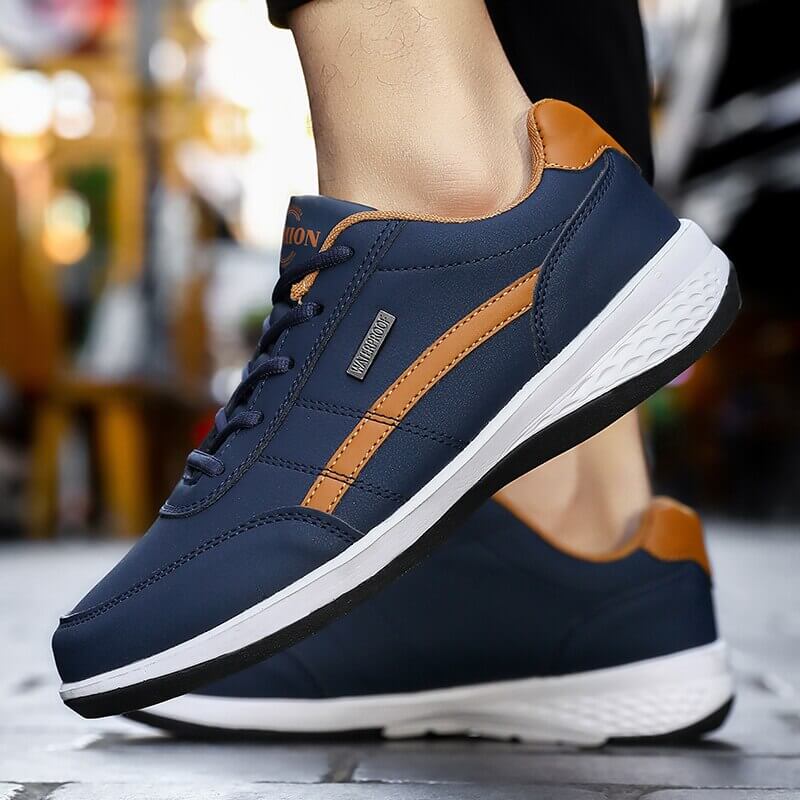 Sporty herresneakers med skridsikker sål, stødabsorbering og stilfuldt design til daglig brug og sport.